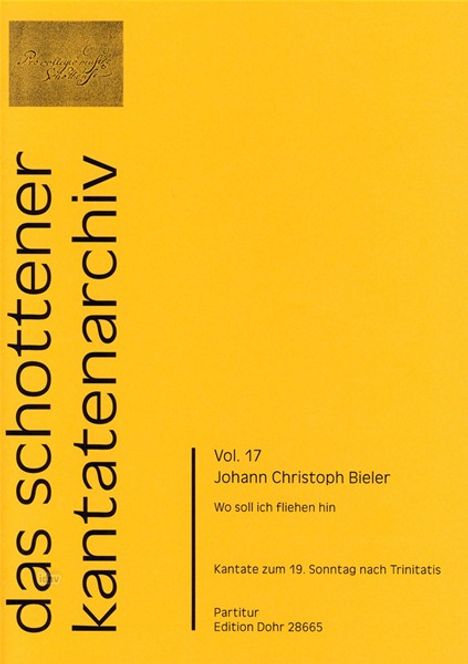 Johann Christoph Bieler: Wo soll ich fliehen hin, Noten