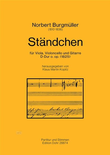 Norbert Burgmüller: Ständchen für Viola, Violoncel, Noten