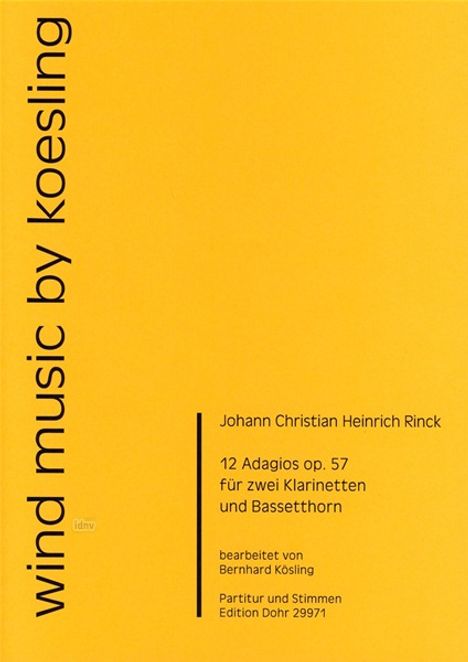 Johann Christian Heinrich Rinck: 12 Adagios op. 57, Noten