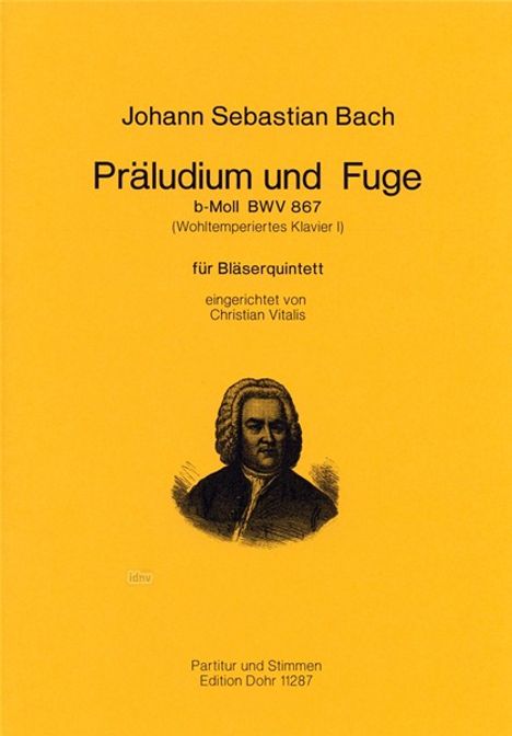 Johann Sebastian Bach: Präludium und Fuge b-Moll BWV 867, Noten