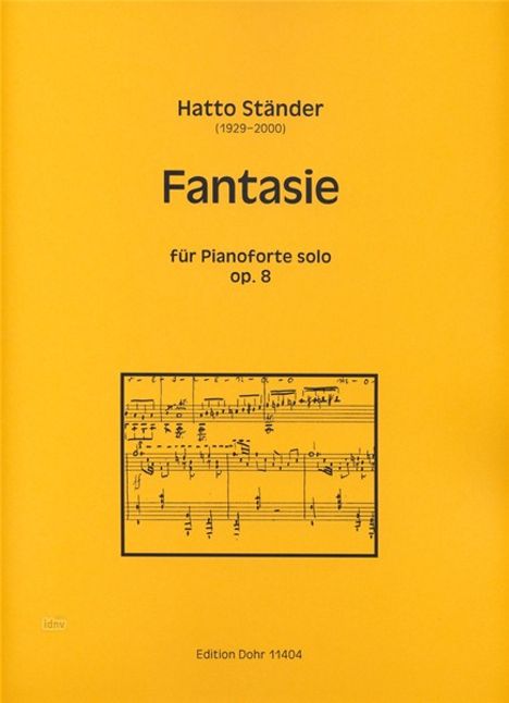 Hatto Ständer: Fantasie für Pianoforte solo f-Moll op. 8 (1942), Noten