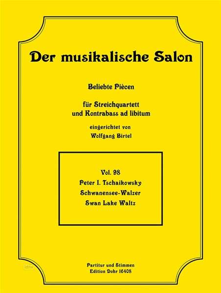 Peter Iljitsch Tschaikowsky: Schwanensee-Walzer, Noten