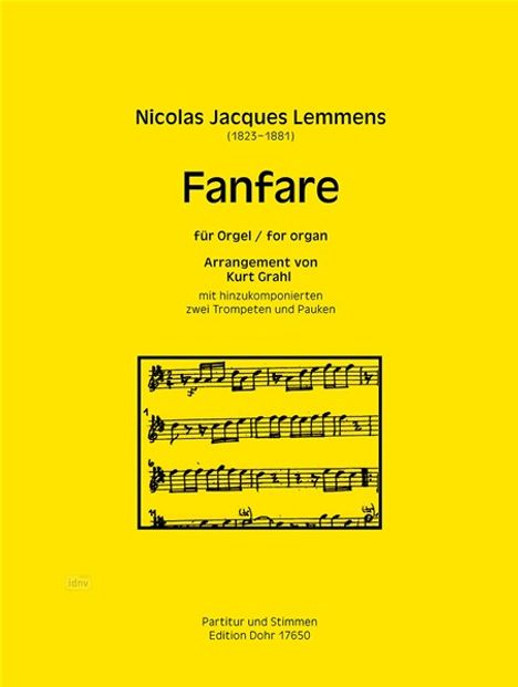 Nicolas-Jacques Lemmens: Fanfare, Noten