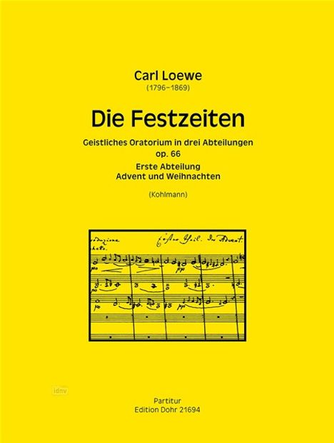 Carl Loewe: Die Festzeiten op. 66/1, Noten