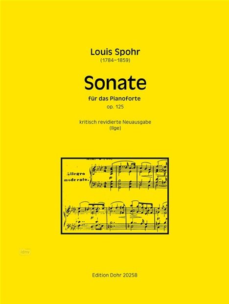 Louis Spohr: Sonate für das Pianoforte As-Dur op. 125, Noten
