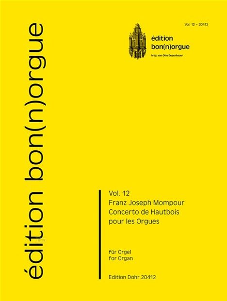 Franz Joseph Mompour: Concerto de Hautbois pour les Orgues, Noten
