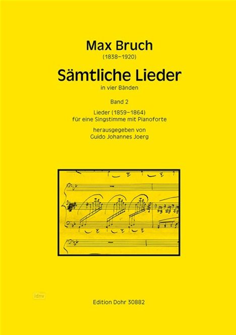 Max Bruch: Sämtliche Lieder, Noten