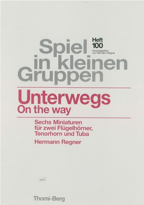 Hermann Regner: Unterwegs, Noten