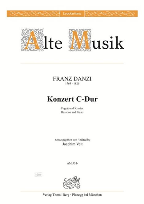 Franz Danzi: Danzi,F.            :Kon... /KA /Fag-solo/Klav /BR, Noten