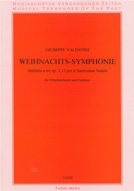 Giuseppe Valentini: Weihnachts-Symphonie - Sinfoni, Noten