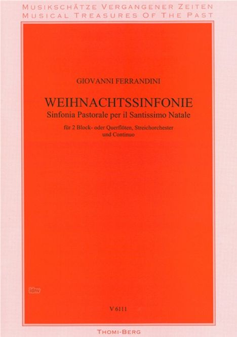 Giovanni Battista Ferrandini: Weihnachtssinfonie - Sinfonia, Noten