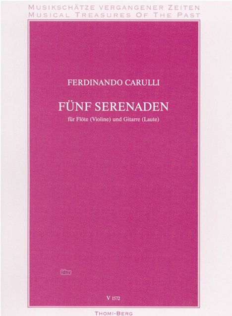 Ferdinand Carulli: Fünf Serenaden, Noten