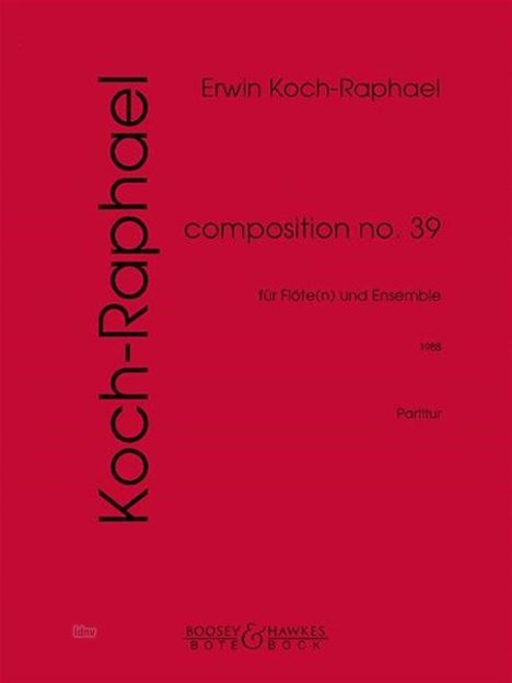 Erwin Koch-Raphael: composition no.39, Noten