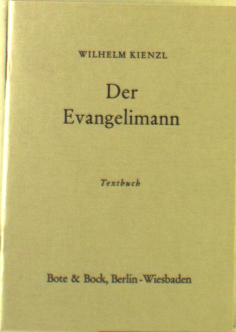 Der Evangelimann op. 45 (1893 - 1894), Noten