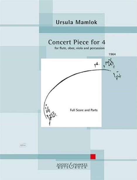Ursula Mamlok: Concert Piece for 4 (1964), Noten