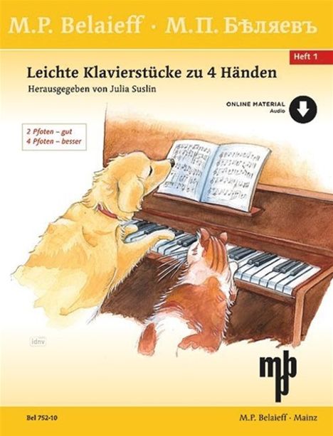 Leichte Klavierstücke zu vier Händen 1, Noten