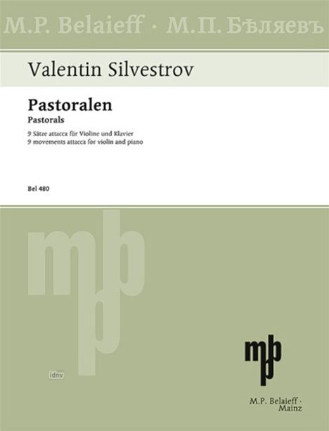 Valentin Silvestrov: Pastoralen für Violine und Klavier (2020), Noten