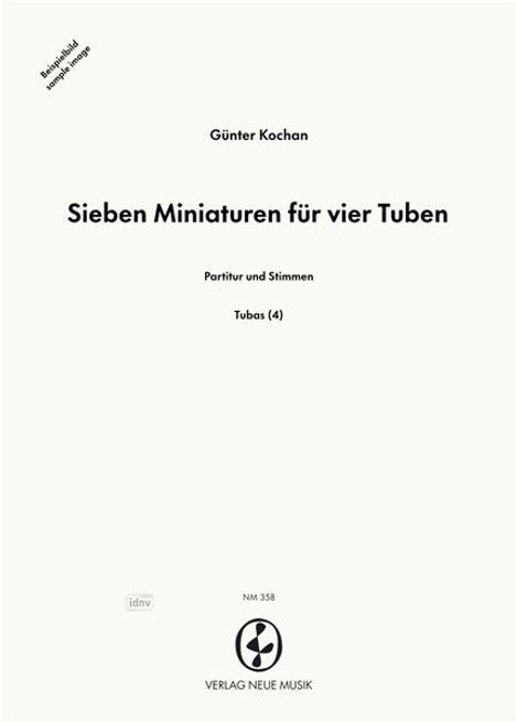 Günter Kochan: Sieben Miniaturen für vier Tub, Noten