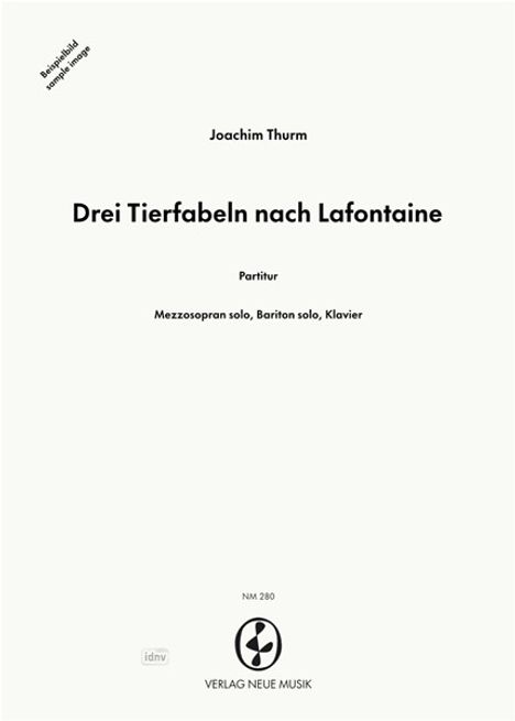 Drei Tierfabeln nach Lafontain, Noten