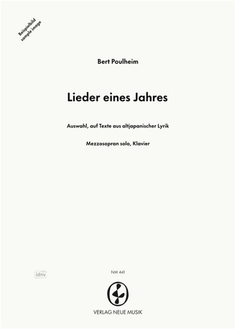 Bert Poulheim: Lieder eines Jahres, Noten