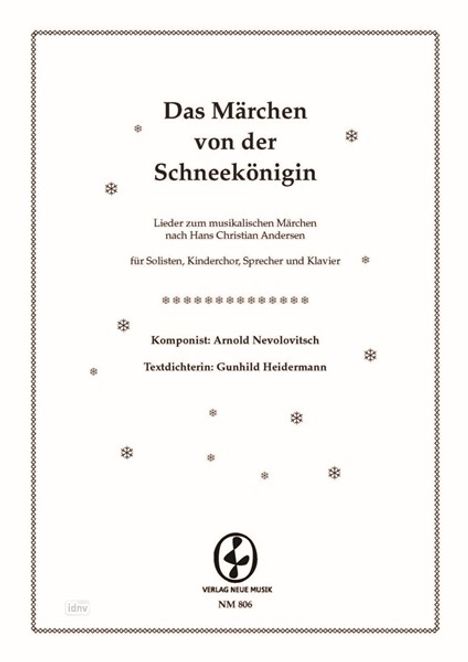 Das Märchen von der Schneeköni, Noten