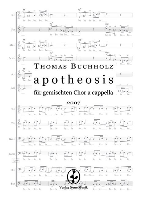Thomas Buchholz: apotheosis, Noten