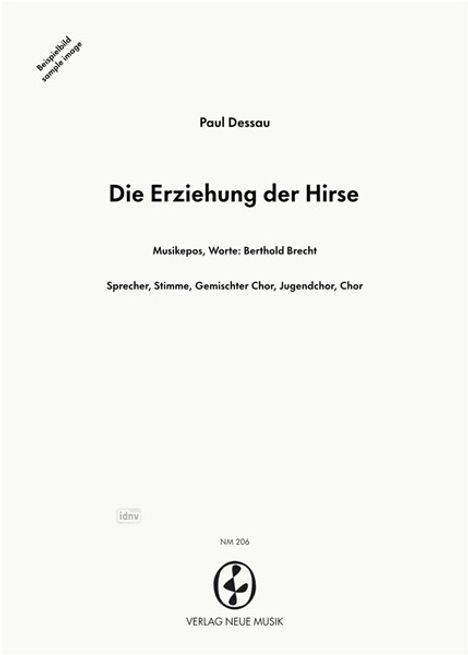 Dessau,P.           :Die Erzi... /P /Spr,Sti,gemCh, Noten