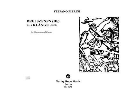 Stefano Pierini: Drei Szenen für Sopran und Klavier (2022), Noten