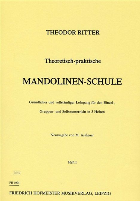 Theoretisch-praktische Mandolinen-Schule. H.1, Noten