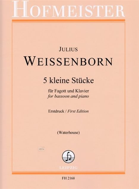 Julius Weißenborn: 5 kleine Stücke, Noten