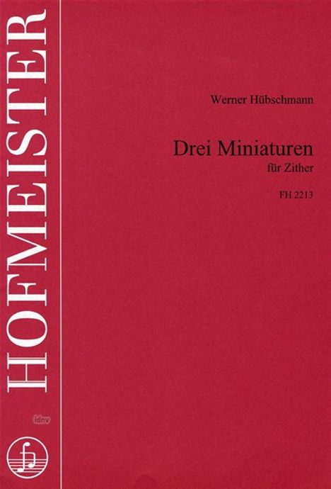 Werner Hübschmann: Drei Miniaturen für Zither, Noten