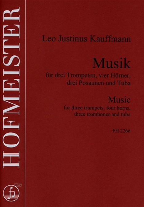 Leo Justinus Kauffmann: Musik für 3 Trompeten, 4 Hörner, 3 Posaunen, Tuba, Noten