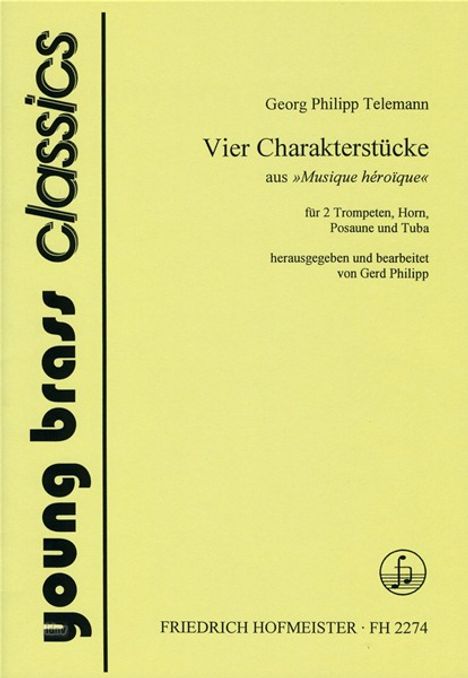 Georg Philipp Telemann: Vier Charakterstücke, Noten