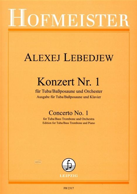 Alexej Lebedjew: Konzert Nr.1 für Tuba/Baßposaune und Orchester, Noten