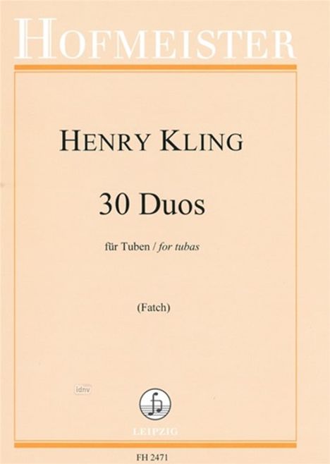 Henry Kling: 30 Duos, Noten