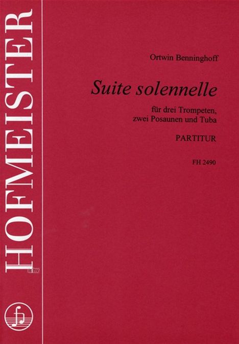 Ortwin Benninghoff: Suite solennelle, Noten