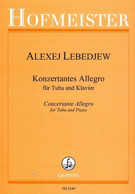 Alexej Lebedjew: Konzertantes Allegro, Noten