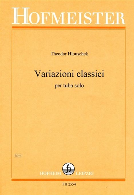 Theodor Hlouschek: Variazioni classici per tuba solo, Noten