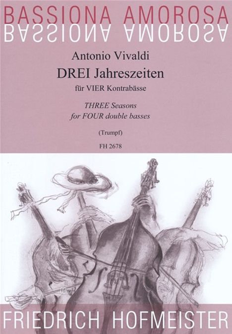 Antonio Vivaldi: Drei Jahreszeiten für 4 Kontrabässe, Noten