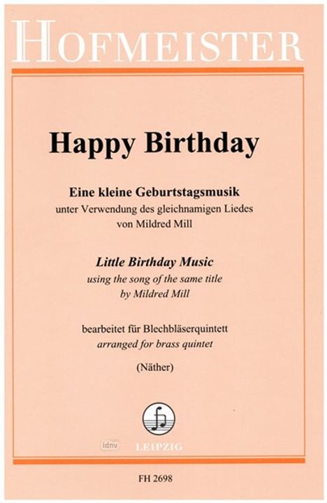 Gisbert Näther: Happy Birthday, Noten