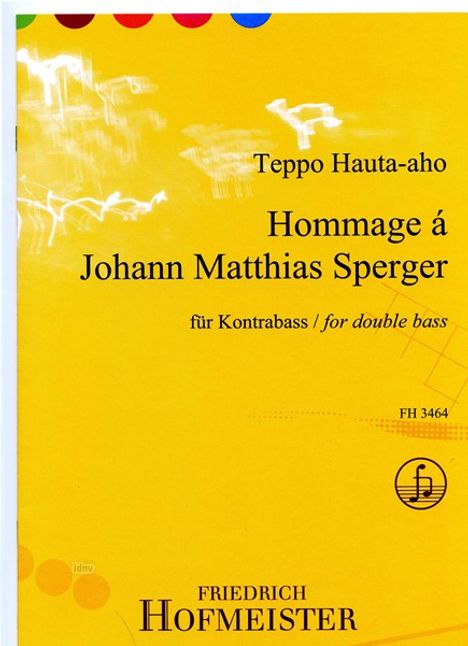 Hommage á Johann Matthias Sperger, für Kontrabass, Noten