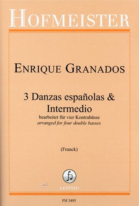 Enrique Granados: 3 Danzas Espanolas &amp; Intermedio, Noten