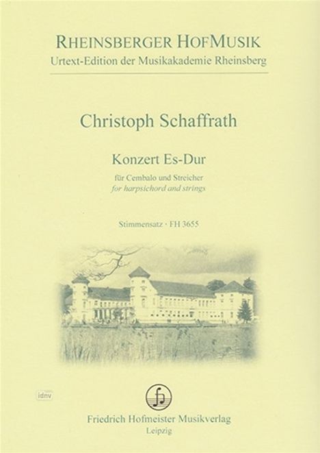 Christoph Schaffrath: Konzert Es-Dur für Cembalo und Streicher, Noten