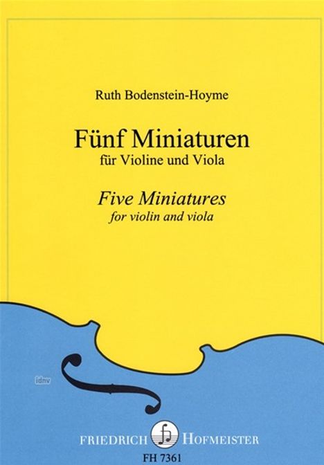 Ruth Bodenstein-Hoyme: Fünf Miniaturen, Noten