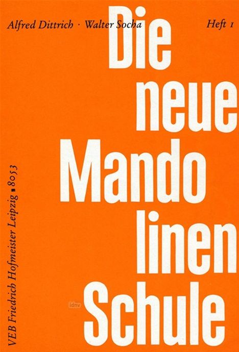 Alfred Dittrich: Mandolinenschule, Teil I, Noten