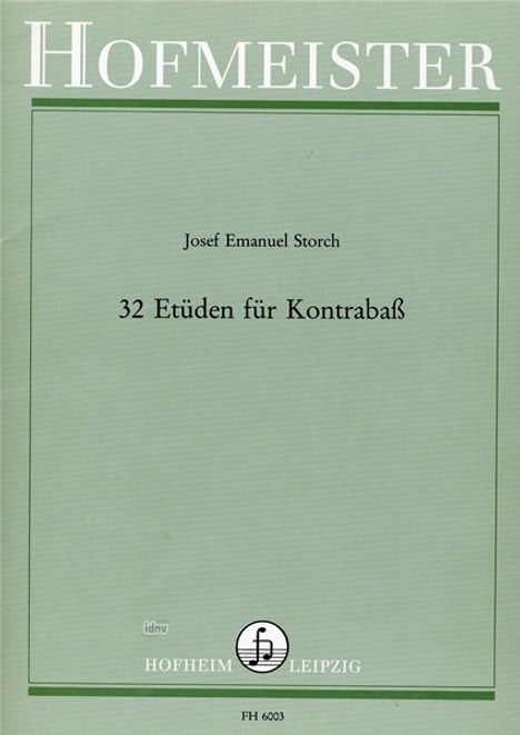 Josef Emanuel Storch: 32 Etüden, Noten