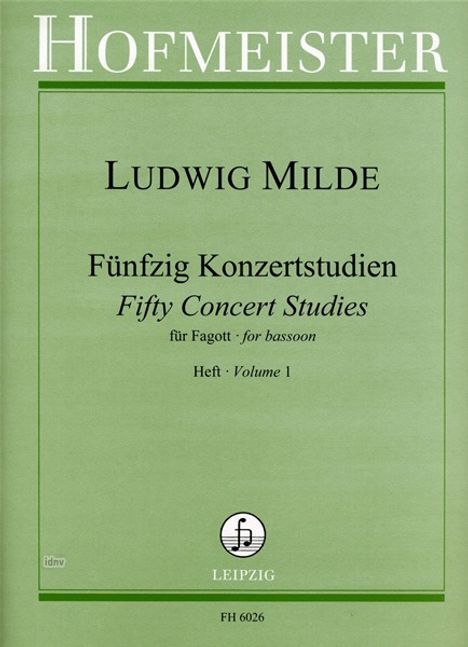 Ludwig Milde: 50 Konzertstudien, Heft 1 op., Noten