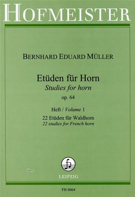 Bernhard Eduard Müller: Etüden für Horn op. 64, Noten