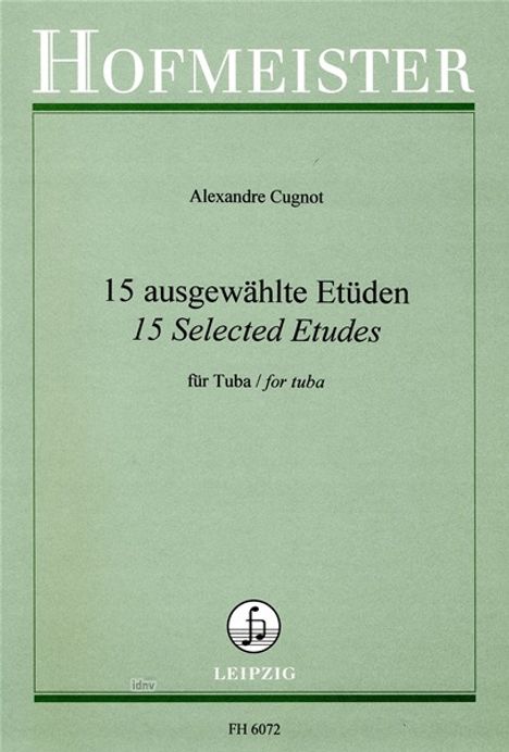 Alexandre Cugnot: 15 ausgewählte Etüden, Noten