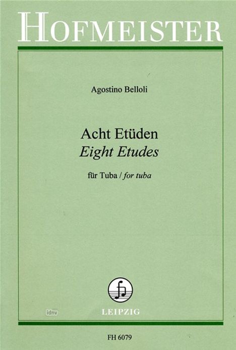 Agostino Belloli: 8 Etüden, Noten